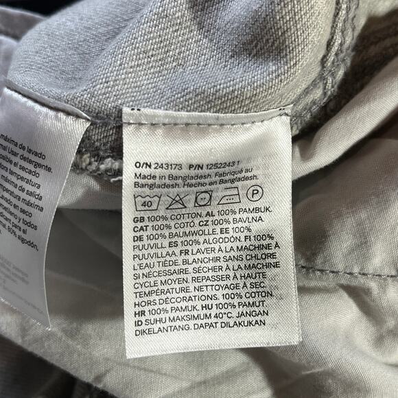 H&M Divided Jeans Womens 14 Gray Denim Cargo Pockets Bootcut High Rise NEW - Picture 10 of 15